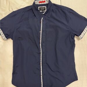 Men's Navy Blue Short Sleeve Shirt
